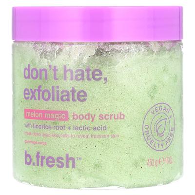 Body Scrub, with Licorice Root and Lactic Acid, Melon Magic, 16 Oz (453 G)