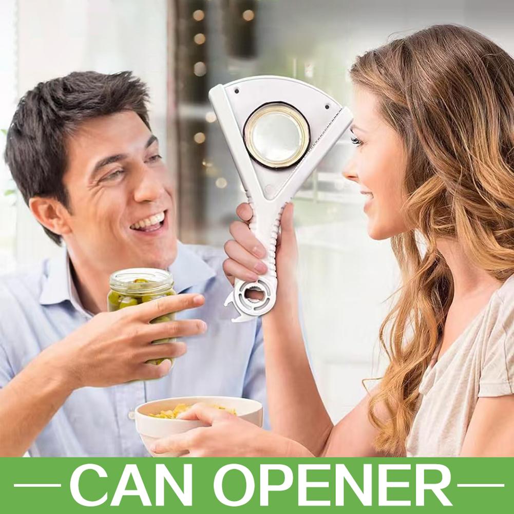 2-In-1 Bottle And Can Opener Can And Jar Lid Remover Effortless Opening Bottle Cap Multi-Purpose Can Opener For Save Energy