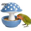 Sugar Glider Feeder Mushroom Bird Feeding Bowl No Mess Pet Cage Feeder Covered Bowl with Cover Food or Water for Small Animals Budgie Cockatiel