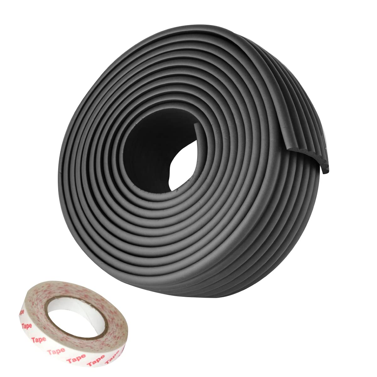 

Shiawase Warehouse Baby Corner Baby Corner Safety Injury Tape Safety Goods Cushion, Guard, Corrugated, 5m, Material, Prevention, Daycare, Double-Sided чорний