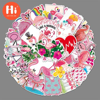 100 Flamingo Graffiti Stickers, Cartoon Animals, Decorations, Scooters, Motorcycles, Bikes, Car Stickers