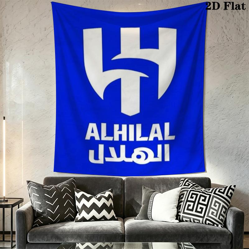 Al Ahli Wall Tapestry Aesthetic Wall Hanging Printed Fabric Blanket Decorative Tapestries for Bedroom Living Room Home Decor