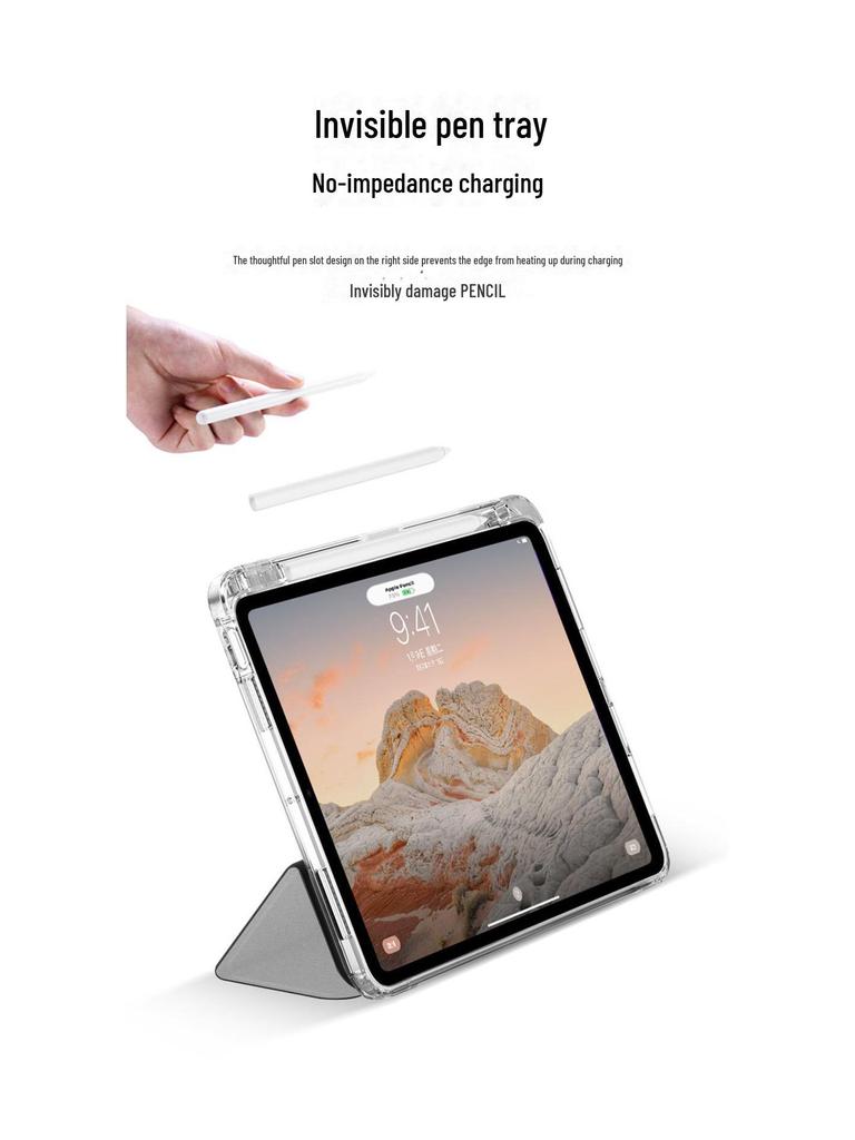 Anti-Bending Protective Cover for 11'' Apple iPad Pro - 10.2 Transparent Acrylic Tablet Shell