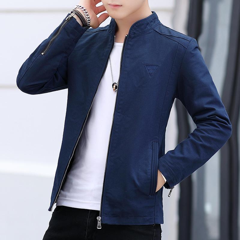 Men's Jackets Autumn and Winter New Korean Style Washed Jackets Casual Slim Handsome Clothes Thin Tops