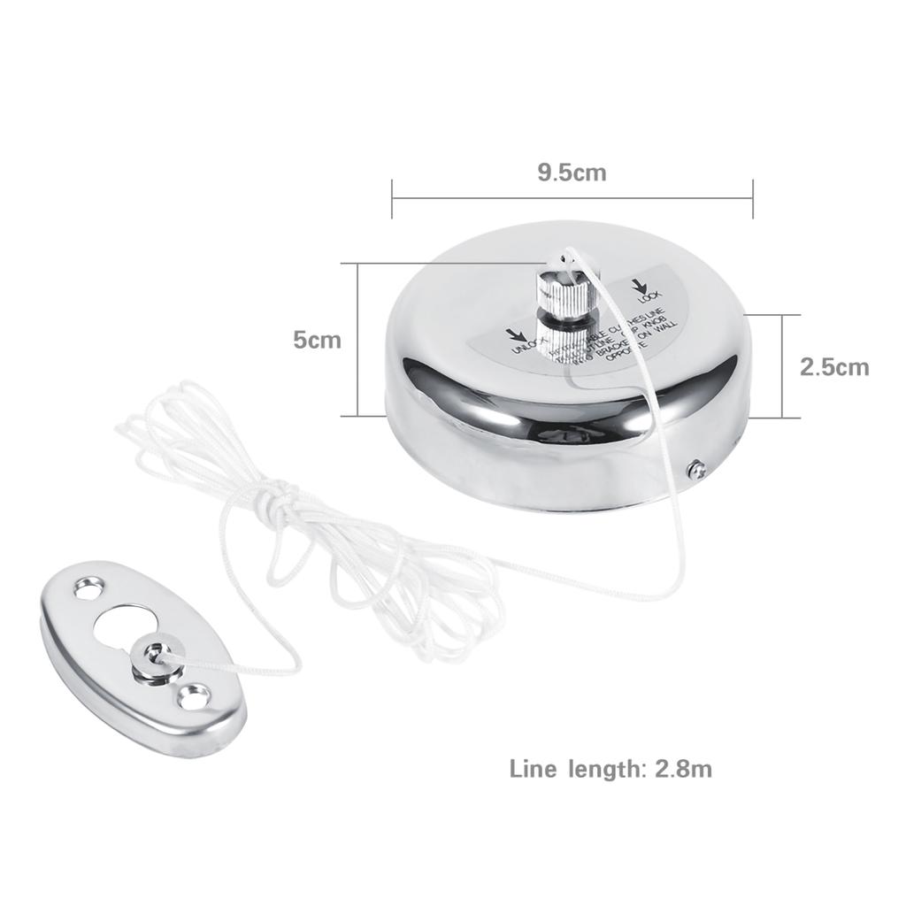 Stainless Steel Retractable Clothes Line Dryer Indoor Outdoor Laundry Single Clothesline Home