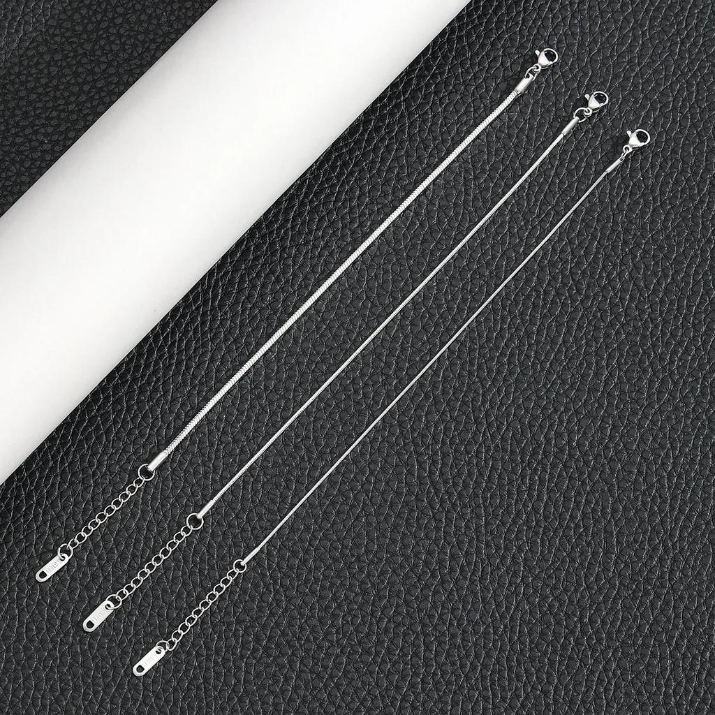 Simple Stainless Steel Square Snake Bone Chain Bracelet for Women Men Hip-Hop Jewelry Trendy Party Accessories Gift