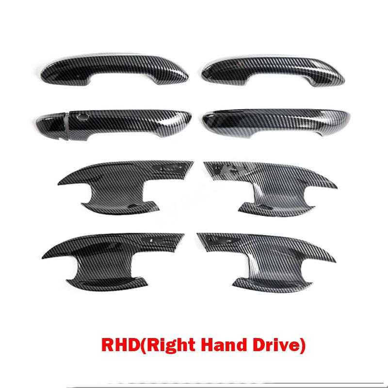 LHD RHD For MG3 Hybrid 2024 2025 ABS Carbon Fiber Black Car Door Handle Cover door bowl catch Protector Styling Auto Accessories