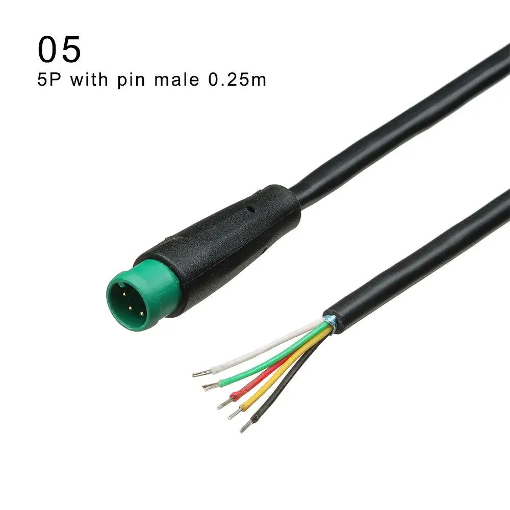 For Ebike Bafang Ebike Accessories Optional Cable Display Pin Base Connector 2/3/4/5/6Pin Cable Waterproof Connector