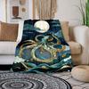 Multiple sizes Octopus Soaring Night Ocean Print Blanket Warm Soft Suitable for All Seasons for Home Sofa Travel Camping Picnics