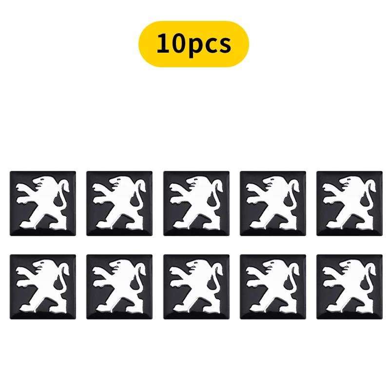 Auto-Styling Auto-Fernbedienung Schlüsselanhänger Emblem Abzeichen Radio-Knopf Aufkleber Für Peugeot 206 307 308 3008 207 208 407 508 2008 5008 107 106