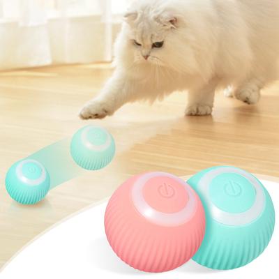 Recharging Smart Electric Cat Ball Toys Automatic Rolling Cat Toys for Cats Training Self-moving Kitten Toys for Indoor Interactive Playing