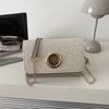 Borsa a Spalla Trendy con Texture Personalizzata per Donna, Piccola Borsa Quadrata