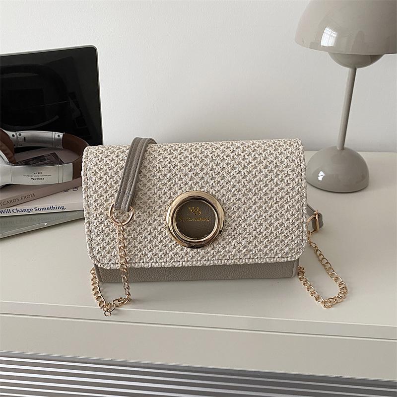 Borsa a Spalla Trendy con Texture Personalizzata per Donna, Piccola Borsa Quadrata