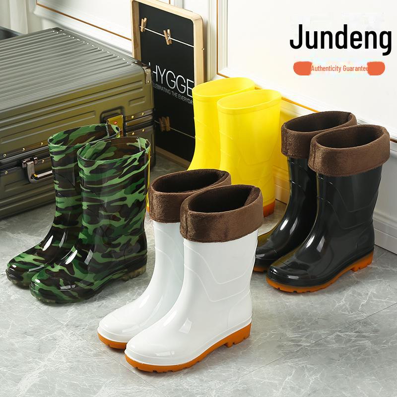 Fashionable Mid-Tube Waterproof Water Shoes - Thick-Soled, Non-Slip, Wear-Resistant, Suitable for All Seasons