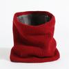 2025 Autumn-Winter Velvet Knit Neck Warmer: Windproof, Warm, Versatile Scarf in Solid Color