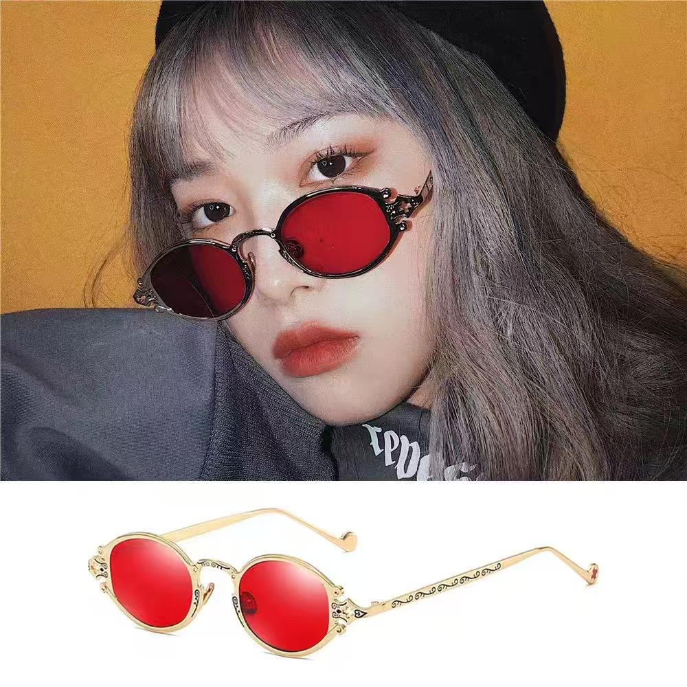 Vintage Retro Style Sunglasses For Men Oval Shape Uv Protection Outdoor Sun Glasses  Women Sunglass