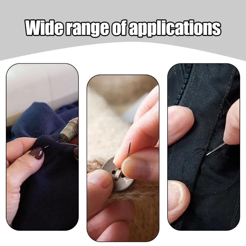 30/12Pcs Side Hole Blind Sewing Needles Stainless Steel Elderly Self Threading Needles Household DIY Beading Threading Needle