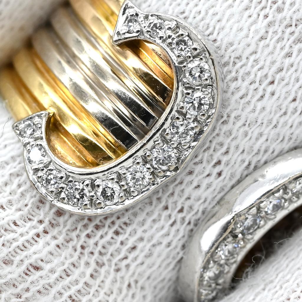 Cartier - 2C 2C Three-Color DiamondRing ring 18K Yellow Gold/18K Pink Gold #13(JP Size) Array