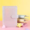 Macaron Glitter Farbe A6 PU Leder DIY Binder Notebook Abdeckungen Tagebuch Bücher Zeitplan Papier Abdeckungen Schule Schreibwaren