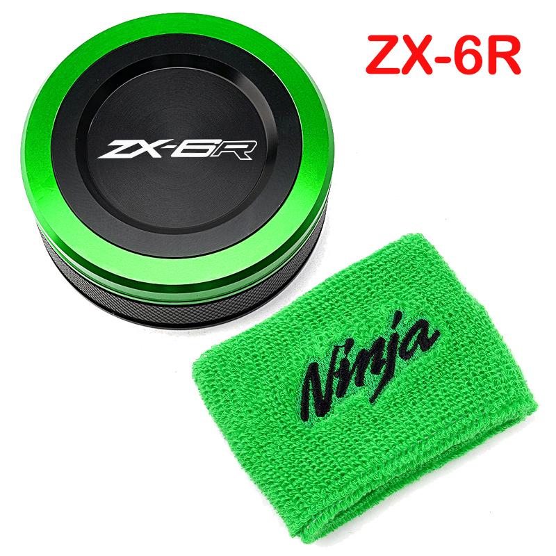 

Для Kawasaki ZX6R 636 ZX636 ZX-6R ZX10R NINJA 2022 2023 ZX-10R мотоцикла, передняя крышка бачка тормозной жидкости, масляный бак Green-ZX6R