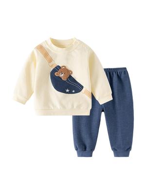 Boys' Cotton Sweatshirt & Long Pants - 2-Piece Spring/Autumn Set
