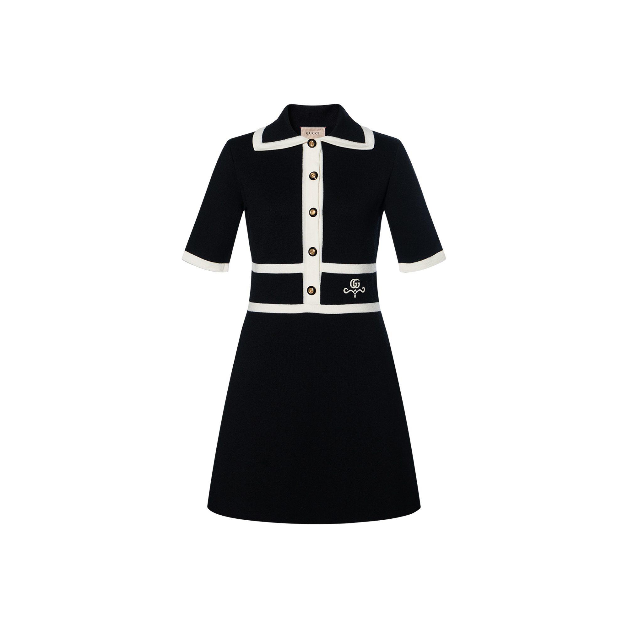 GUCCI Short Sleeved Dress Women`s Black