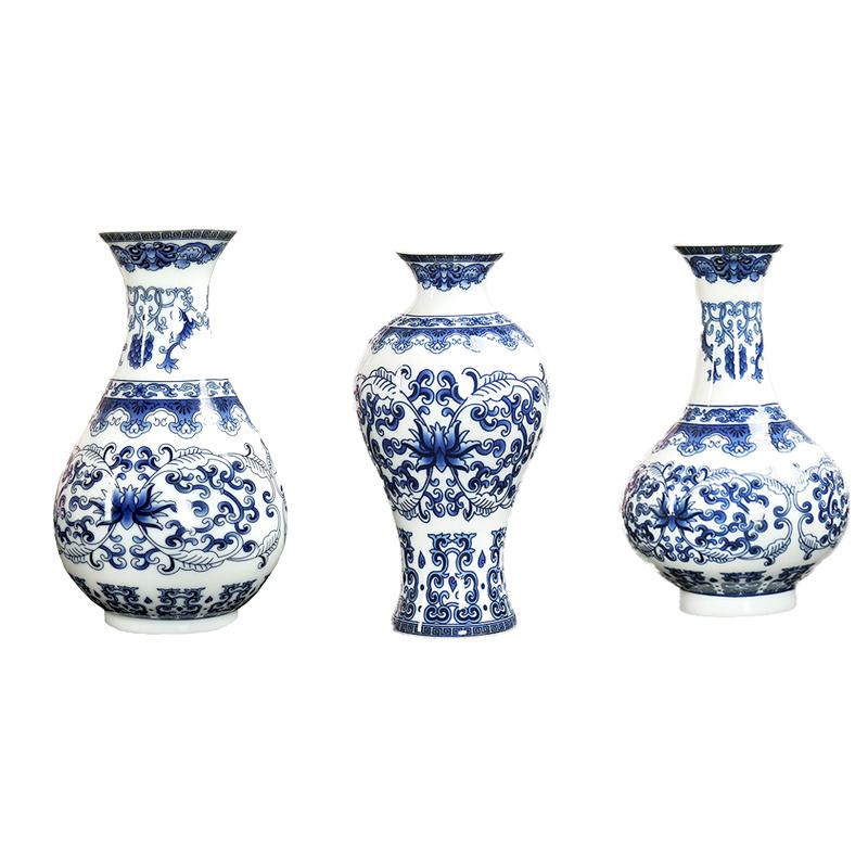 1PC Bamboo Celadon Vase Wall Hanging Home Decor Antique Ceramics Flower Arrangement