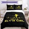 Elvis Presley Bettwäsche-Set Perfekt für das Spielzimmer Maschinenwaschbar Weihnachtsgeschenk