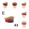 US Soviet British Soldier Figures Helmet M1ssh40 M3 Beret Military Accessories Building Blocks Toys For Children J004