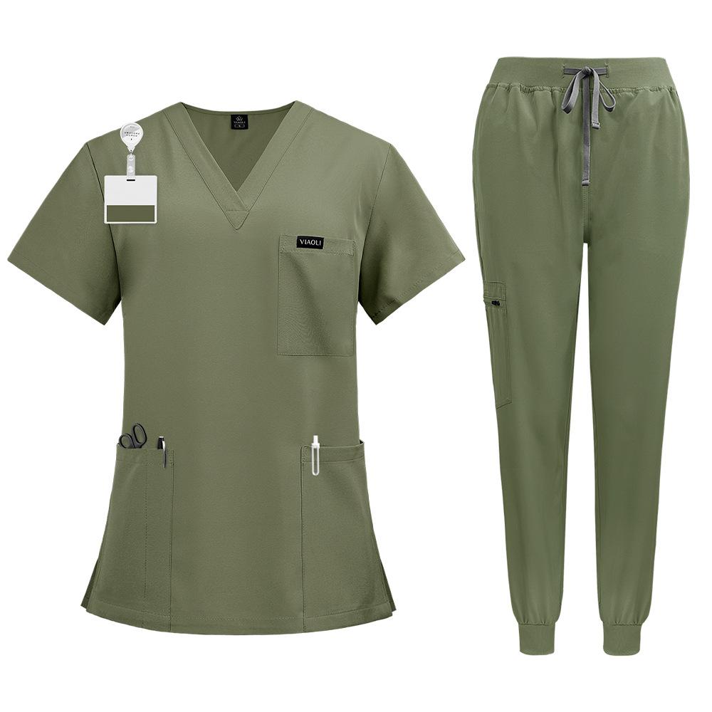 Doctor Nurse Medical Uniforms Shirt Scrubs Women Jogger Set Hospital Accessories Operating Room Surgical Gowns Mens Workwear
