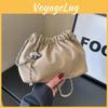 Trendy Mini Bucket Bag For Women Soft Pu Chain Design Stylish Daily Shoulder Bag