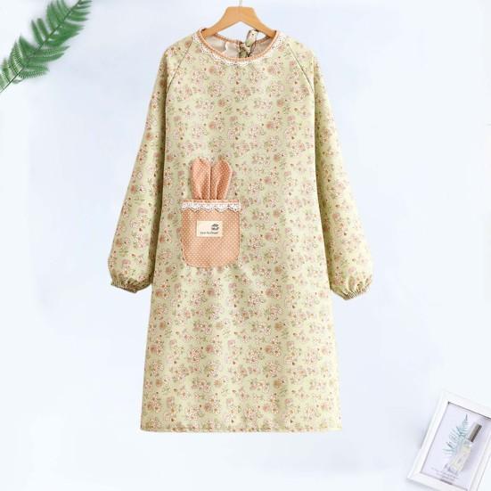 

Бытовой фартук с карманом. Хозяйственные принадлежности. Удобный цветочный принт. Садовый кухонный фартук. Практичный, грязеотталкивающий, удобный.