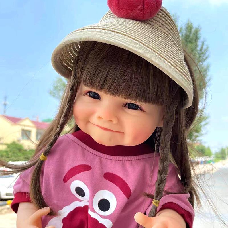 55CM Full Body Soft Silicone Reborn Toddler Doll Lifelike Soft Touch High Quality Doll Gifts for Children home Birthday Christmas gifts