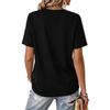 Women's V-Neck Printed Blouse, Lightweight Spring Summer Top