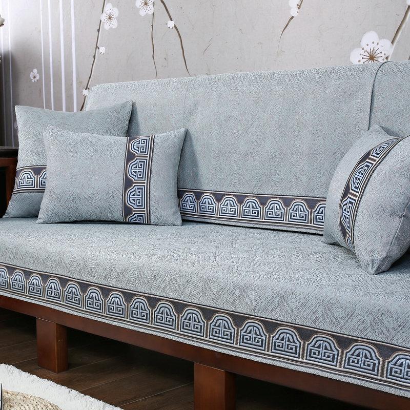 National Color Fanghua New Chinese Sofa Cushion Four Seasons Fabric Chinese Style Modern Simple Sofa Cover Towel