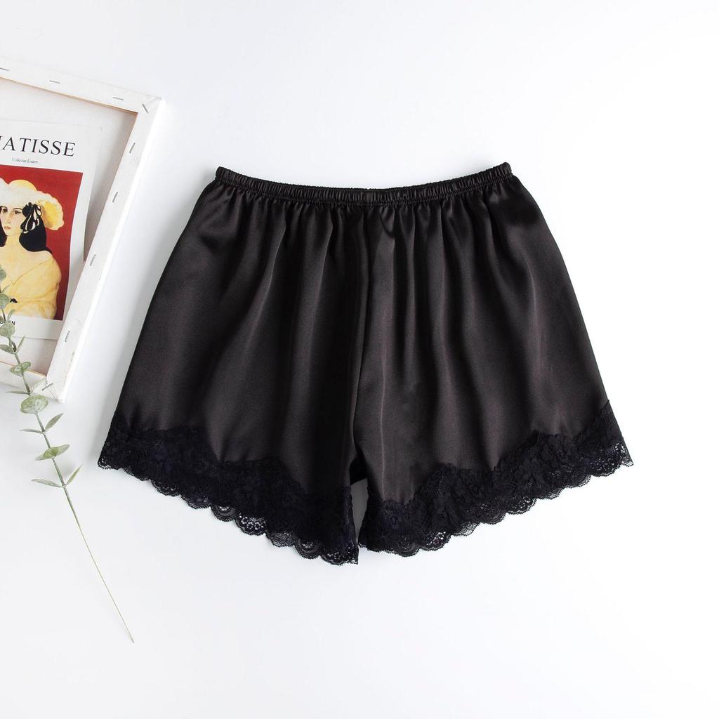 Women's Anti-Exposure Lace Safety Shorts, Lightweight & Non-Curling, Plus Size, Loose Fit for Summer.