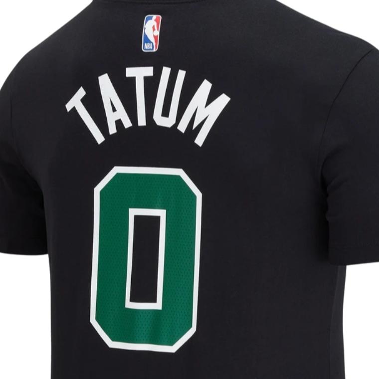 Jordan NBA Celtics Jayson Tatum No. 0 Basketball Short Sleeve T-Shirt Men Tops Black CV9965-011
