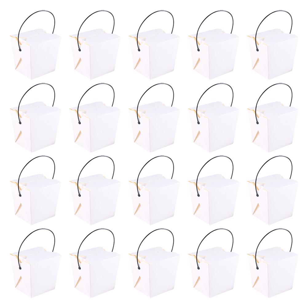 

20 шт. портативных коробок для закусок на вынос, высококачественные бумажные контейнеры для еды для китайских закусок на вынос, запеченных и жареных, безопасны для попкорна