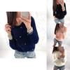 Elegant Women's Plush Beaded Sweater For Versatile Spring And Winter Wear