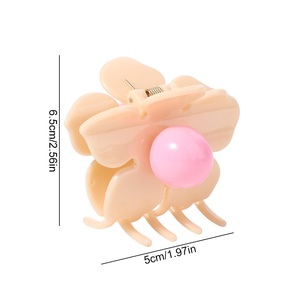Hairpin Flower Hair Claw Plastic Plastic Shark Clip Sweet Hair Crab Clip Streetwear