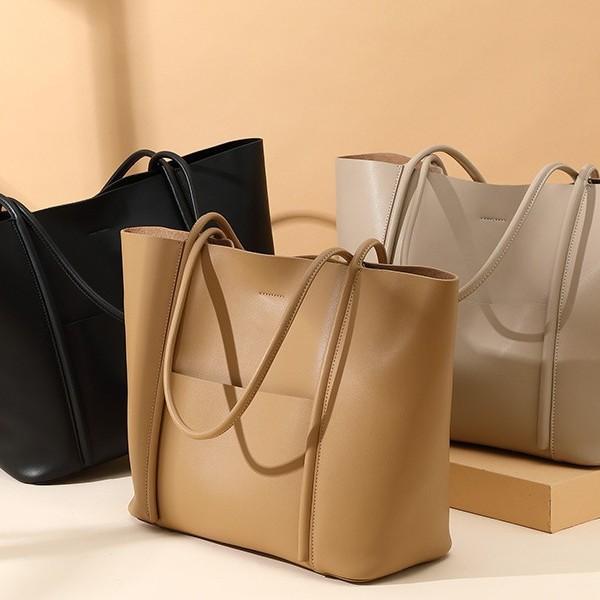 2025 Neue Damen Handtasche aus echtem Leder Rindsleder Pendler Umhängetasche Große Kapazität Handtasche Tragetasche