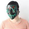 Halloween Leuchtmasken LED Gruselige Leuchtende Maske Maskerade Party Masken Lustige Masken mit Lichtern für Männer Cosplay Kostüm Requisiten