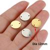 10pcs Stainless Steel Round Charms Double Holes Pendants Necklace Bracelet Connectors for Jewelry Making DIY Earring Pendants