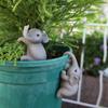 2pcs Elephant Flower Pot Ornaments Cute Hanging Flower Pot Decoration Pendant Cartoon Animal Statue Outdoor Garden Bonsai Decor