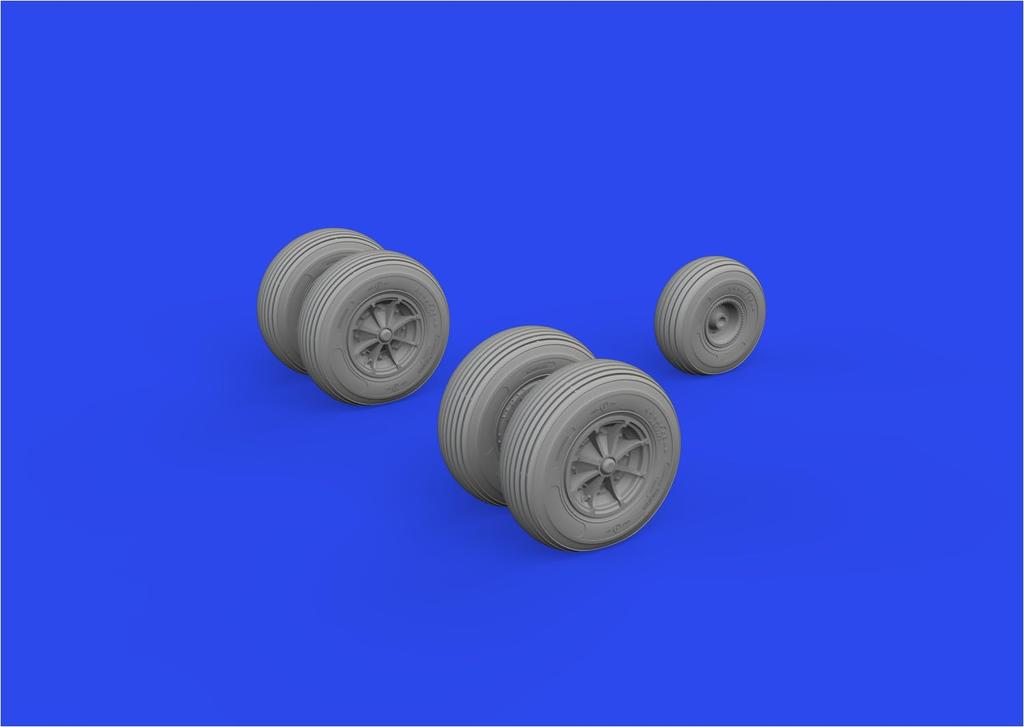 Eduard 1/48 Brassin Westland Sea King Wheels (for Airfix) Plastic Model Kit Parts EDU648930