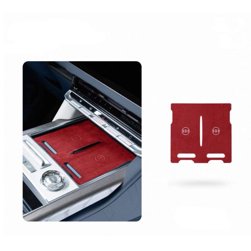 For Zeekr 9X 2025 2026 Center Console Wireless Charging Suede Decor Sticker Anti-scratched Sticker Accessories