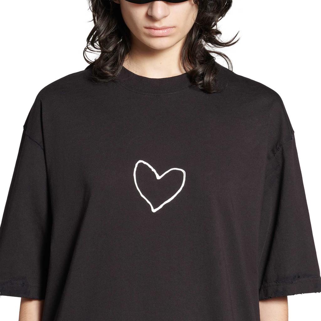Balenciaga T Shirt Loose Fit Men's Black 641675TQVV89034