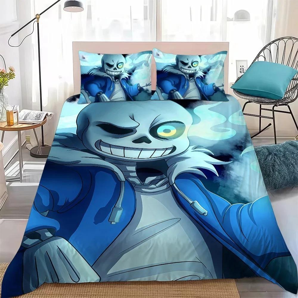 U-Undertale Gam Catroon Duvet Cover Set Bedding Set Kids Teen Boy Bedroom Decoration 2/3piece Set Single Double Large Sizes Gif