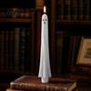 Décorations d'Halloween à piles Fantôme Bougies Coniques Sans Flamme, Lumière de Bougie Vacillante avec Veilleuses de Forme Unique Télécommande, Cire Véritable 3D