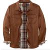 Men's Long Sleeve Casual Plaid Shirt with Button-Down Collar and Chest Pockets, Multiple Color Options